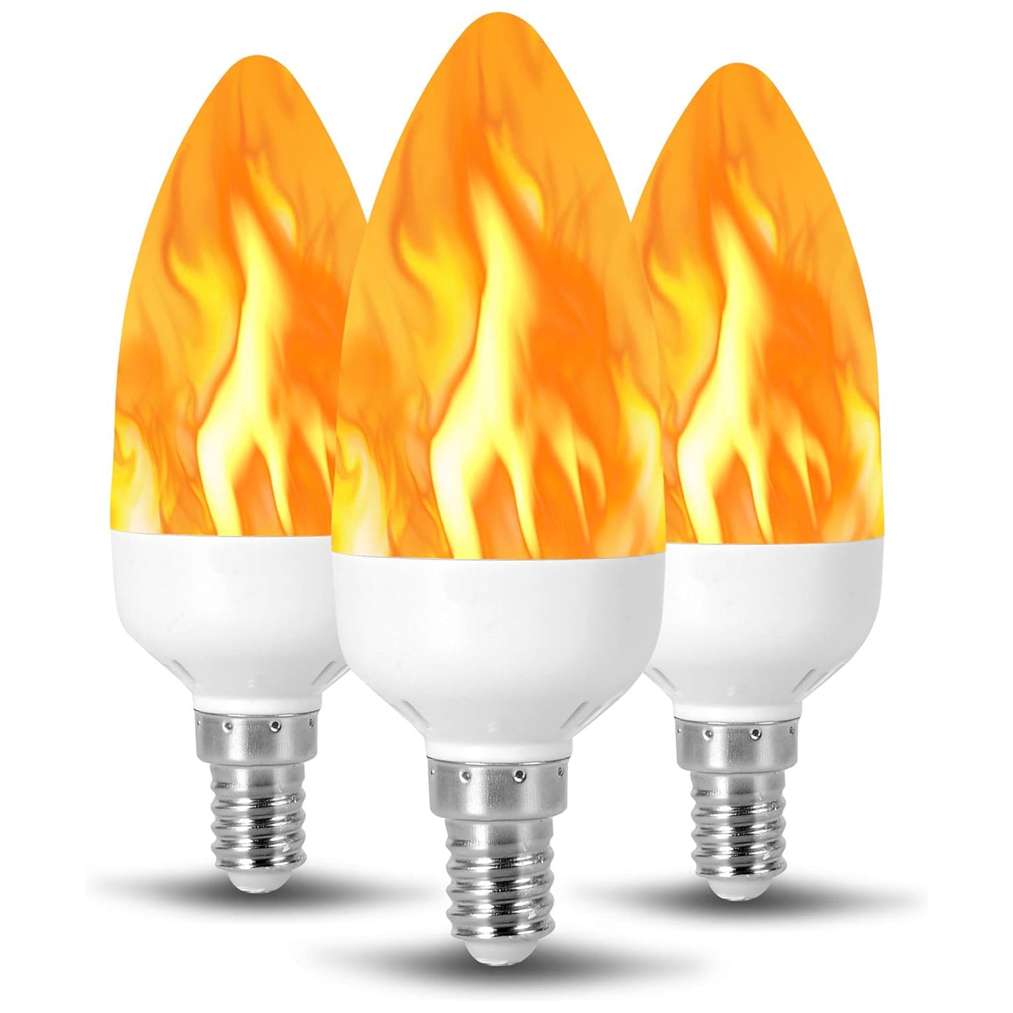 Candelabra Flame Effect LED Fire Candle Light Bulb l Ambient Flaming Flicker Effect E12 E14 Socket