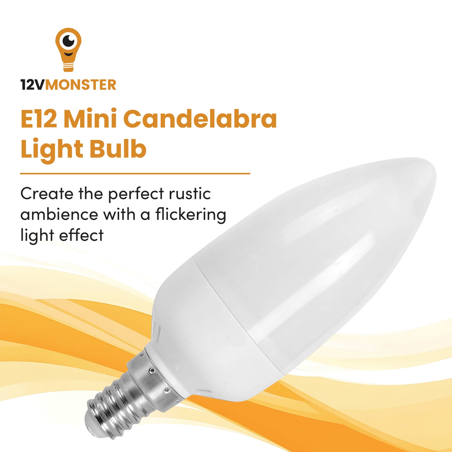 Candelabra Flame Effect LED Fire Candle Light Bulb l Ambient Flaming Flicker Effect E12 E14 Socket