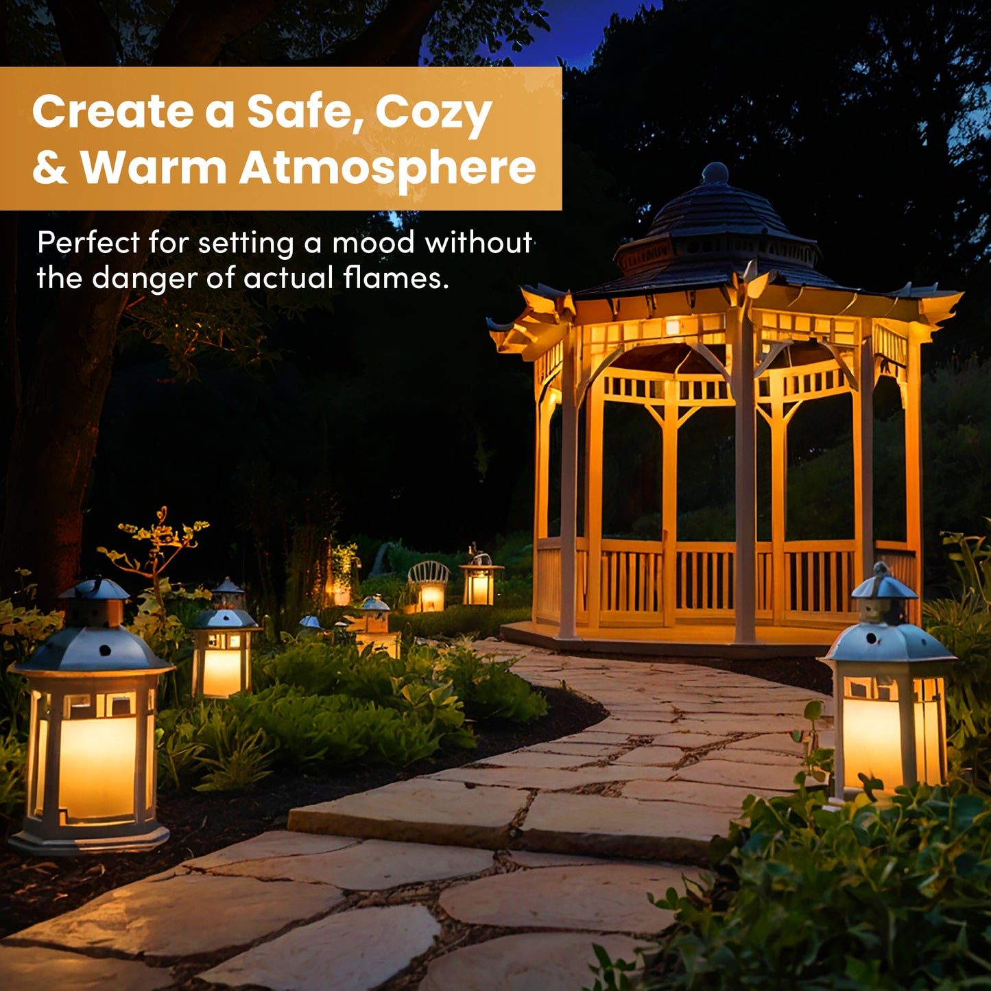 Candelabra Flame Effect LED Fire Candle Light Bulb l Ambient Flaming Flicker Effect E12 E14 Socket