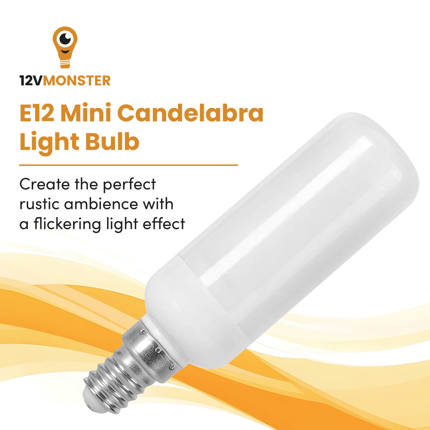 120V 240V Flame JDD Tubular Shape LED Fire Candle Light Bulb Flaming Flicker E12 E14