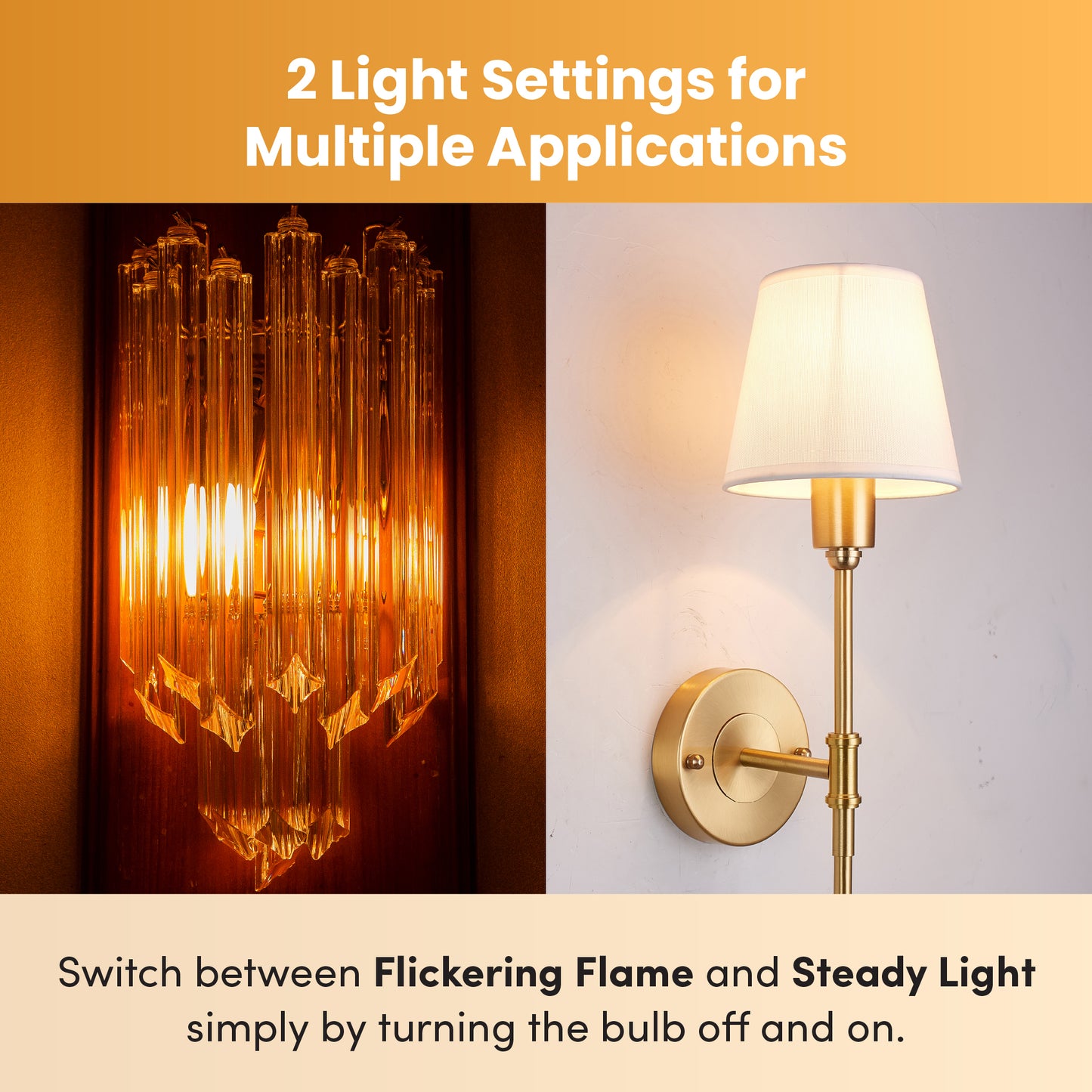 120V 240V Flame JDD Tubular Shape LED Fire Candle Light Bulb Flaming Flicker E12 E14