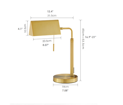Full Gold King Midas Big Bankers Desk Table Lamp I Desktop Bed Side Lighting