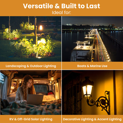 Flame Effect DC 12 Volt LED Fire Light Bulb Flaming Flicker E26 E27 Lamp