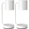White Candle Holder with Cylindrical Lampshade | Candle Lamp with Dimmer Switch