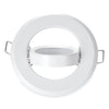 MR16 Flush Swivel Halogen LED Mount Bracket Fixture Matte White Spot Light Bulb Holder