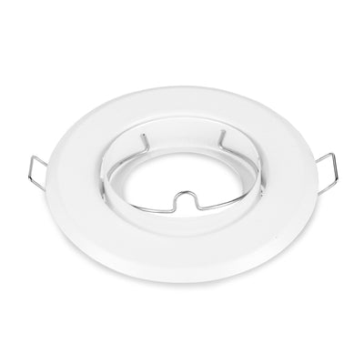 MR16 Flush Swivel Halogen LED Mount Bracket Fixture Matte White Spot Light Bulb Holder