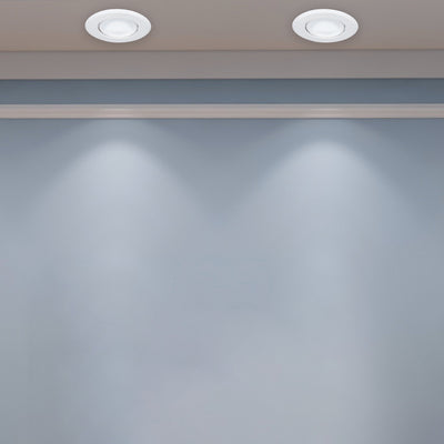 MR16 Flush Swivel Halogen LED Mount Bracket Fixture Matte White Spot Light Bulb Holder