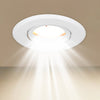 MR16 Flush Swivel Halogen LED Mount Bracket Fixture Matte White Spot Light Bulb Holder