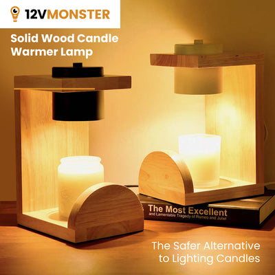 Modern Nordic Solid Wood Candle Warmer Lamp Flameless & Healthy Choice for Kids and Pets