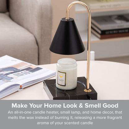 Create Ambiance With Scent and Lighting I Candle Warmer Wax Melter Desk Table Lamp in Black