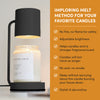 Black Candle Holder with Cylindrical Lampshade | Candle Lamp with Dimmer Switch