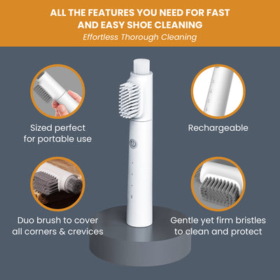 Footwear Easy Clean Ultrasonic Shoe Cleaning Brush - Travel Portable For Sneakers Leather