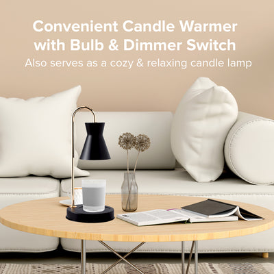 Cone Lamp Candle Warmer | Lamp with Dimmer Switch & Light Bulb