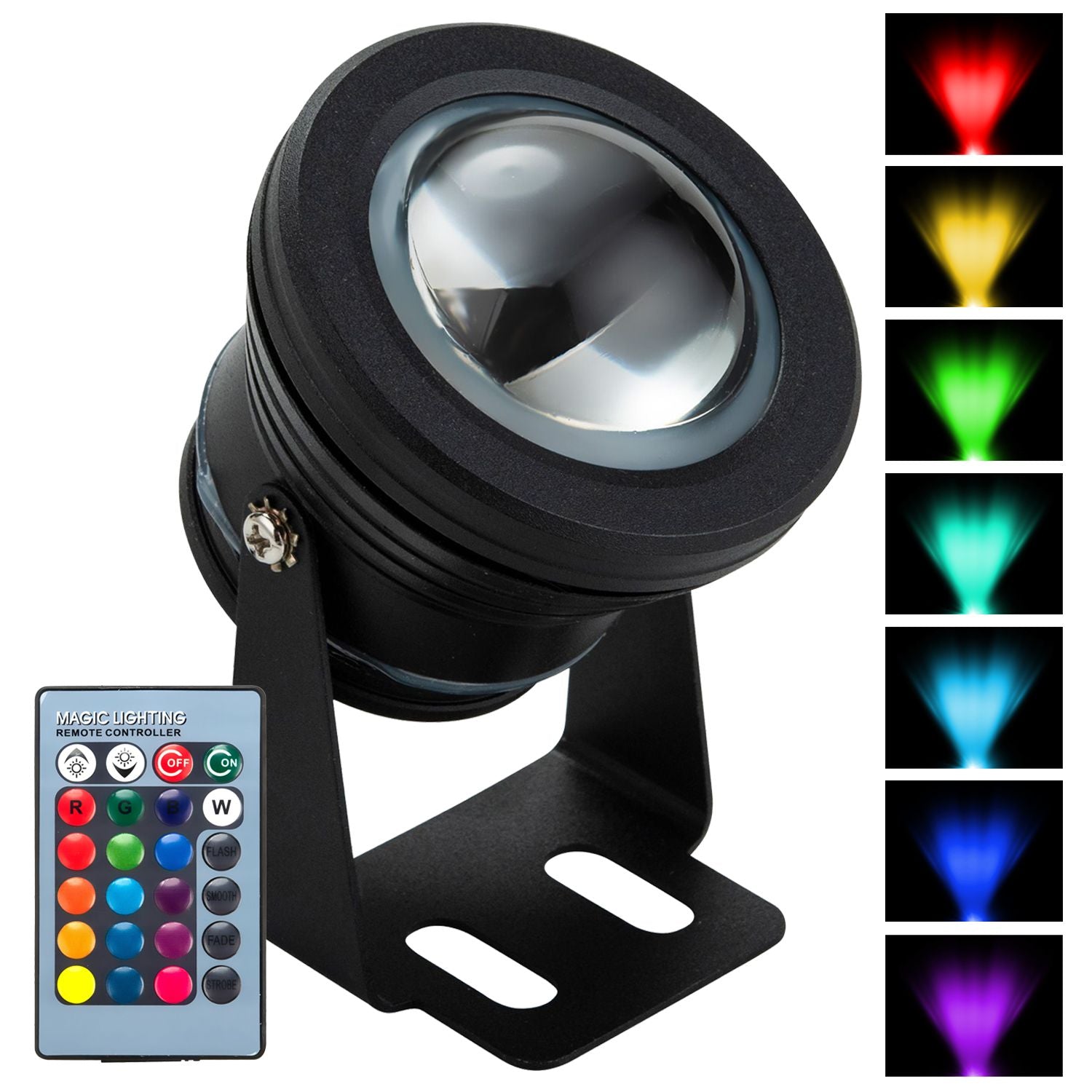 berømmelse pålægge ubetinget Color Changing RGB IP68 LED Outdoor Spot Light I 12 Volt 10 Watt 12" W -  12VMonster Lighting