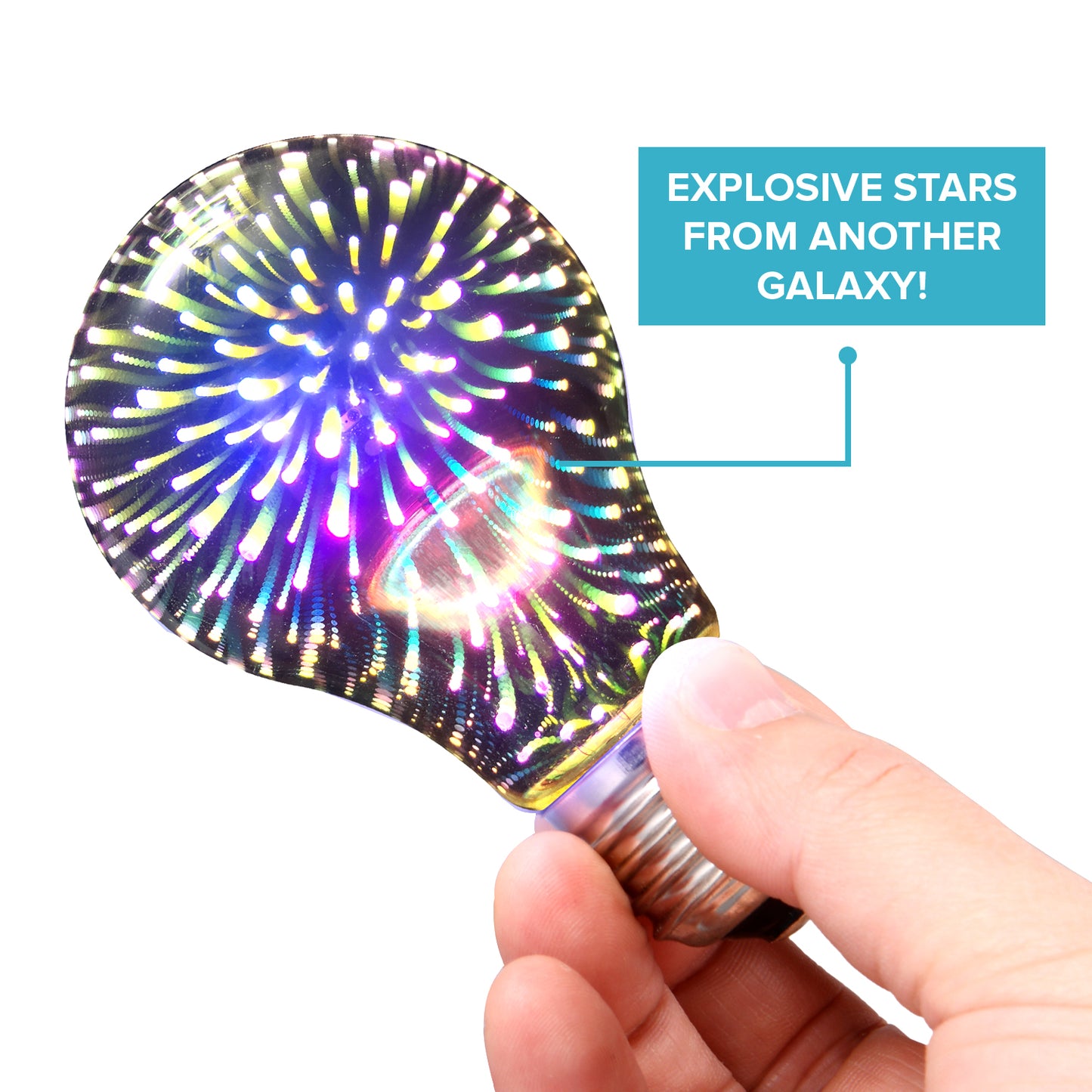 Fireworks A19 3D LED Light Bulb l Explosive Laser Show Colors