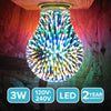 Fireworks A19 3D LED Light Bulb l Explosive Laser Show Colors
