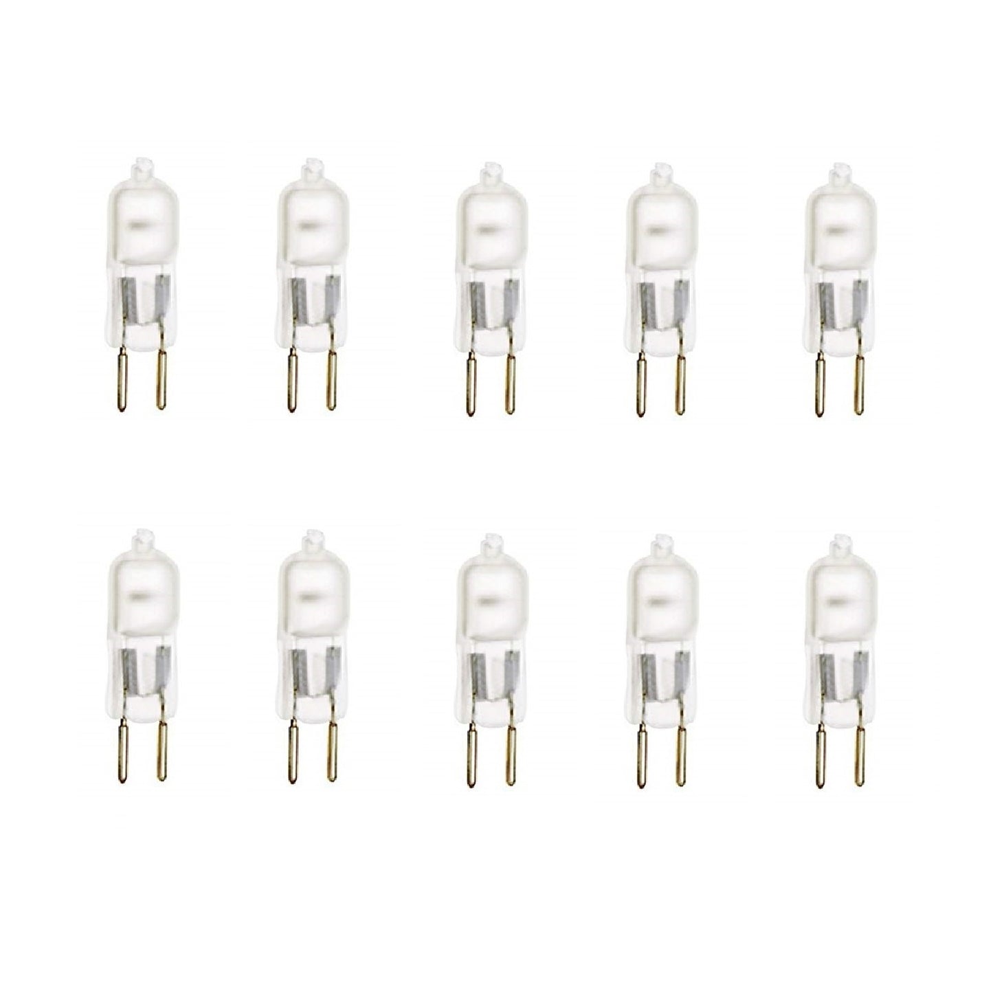 G4 Frosted Lense 10W 12V Halogen Light Bulb JC Spot Lamp 2 Prong I 10 Pack