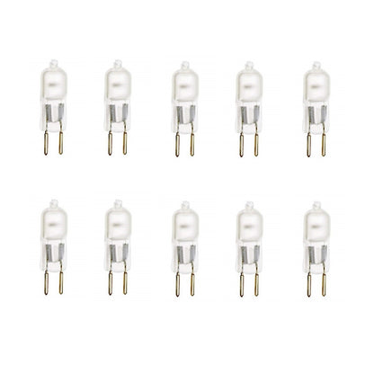 G4 Frosted Lense 10W 12V Halogen Light Bulb JC Spot Lamp 2 Prong I 10 Pack