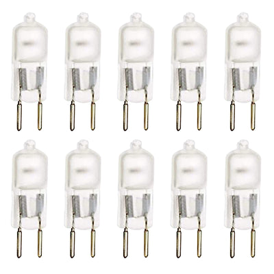 GY6.35 Frosted 120V JCD Halogen Light Bulb Wax Lamp 35W 50W 75W I 10 Pack