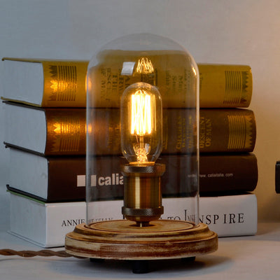 Vintage Style Hurricane Mantle Lamp