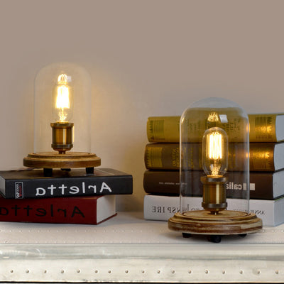 Lamp Distressed Wood Base