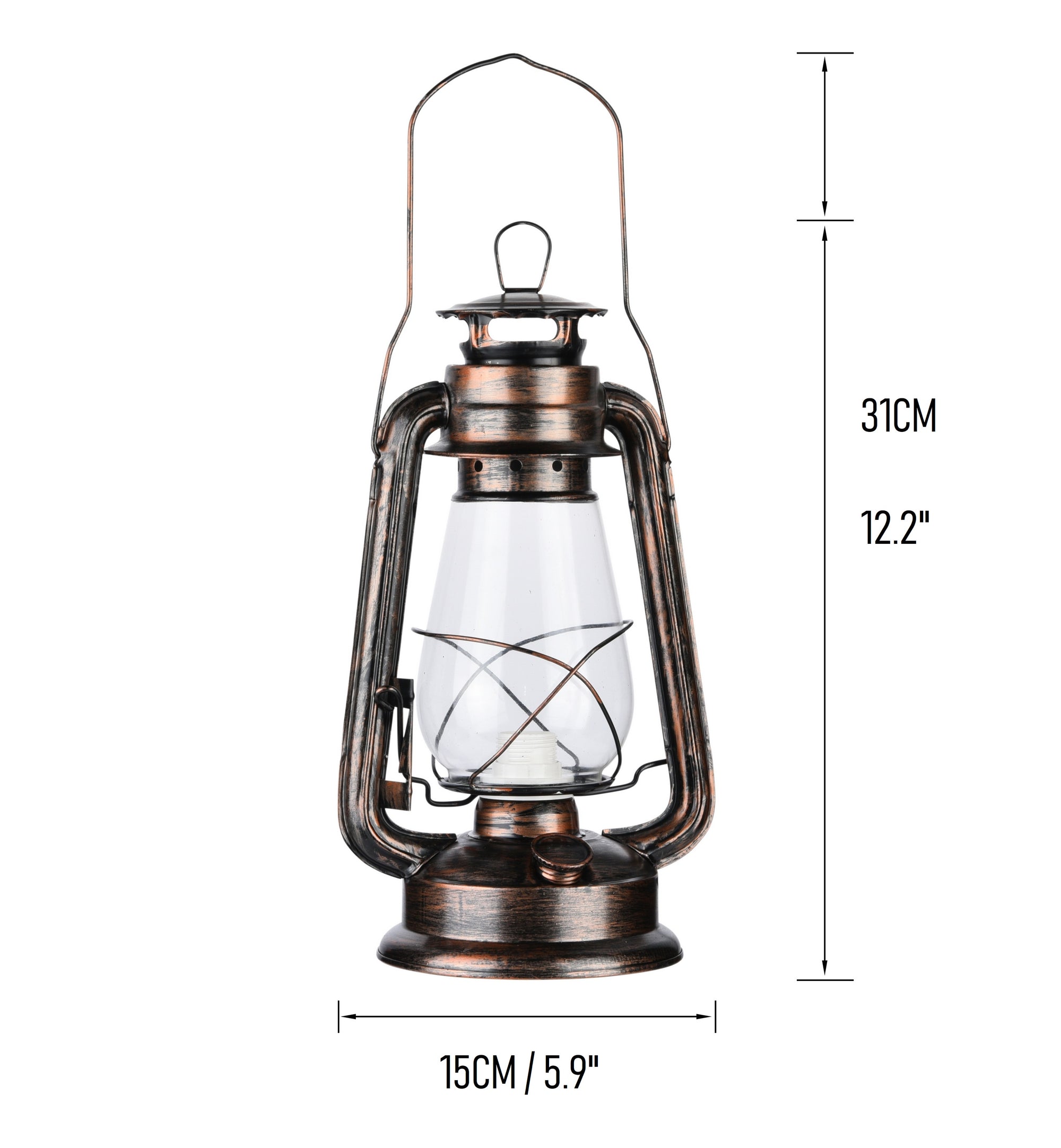 Antique Industrial Modern Electric Lantern Table Lamp for Bedroom