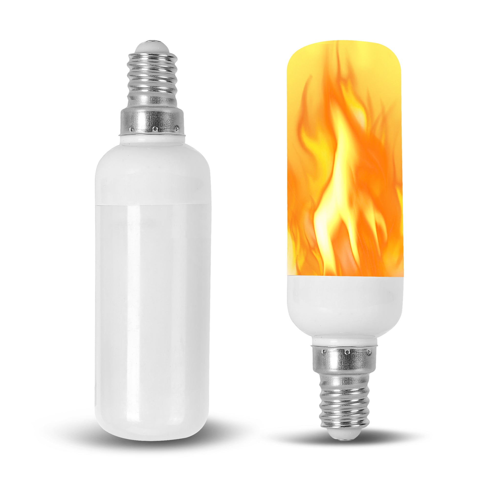 Flame JDD Tubular LED Fire Candle Light Bulb Flaming Flicker E12 - 12VMonster