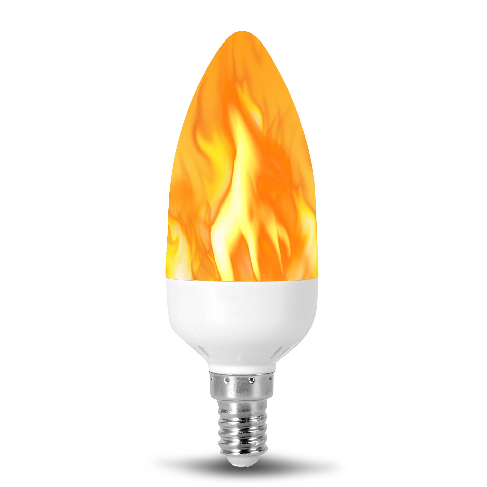 Gør alt med min kraft kreativ kommando Flame Effect Chandelier LED Fire Candle Light Bulb Flaming Flicker E12 -  12VMonster Lighting
