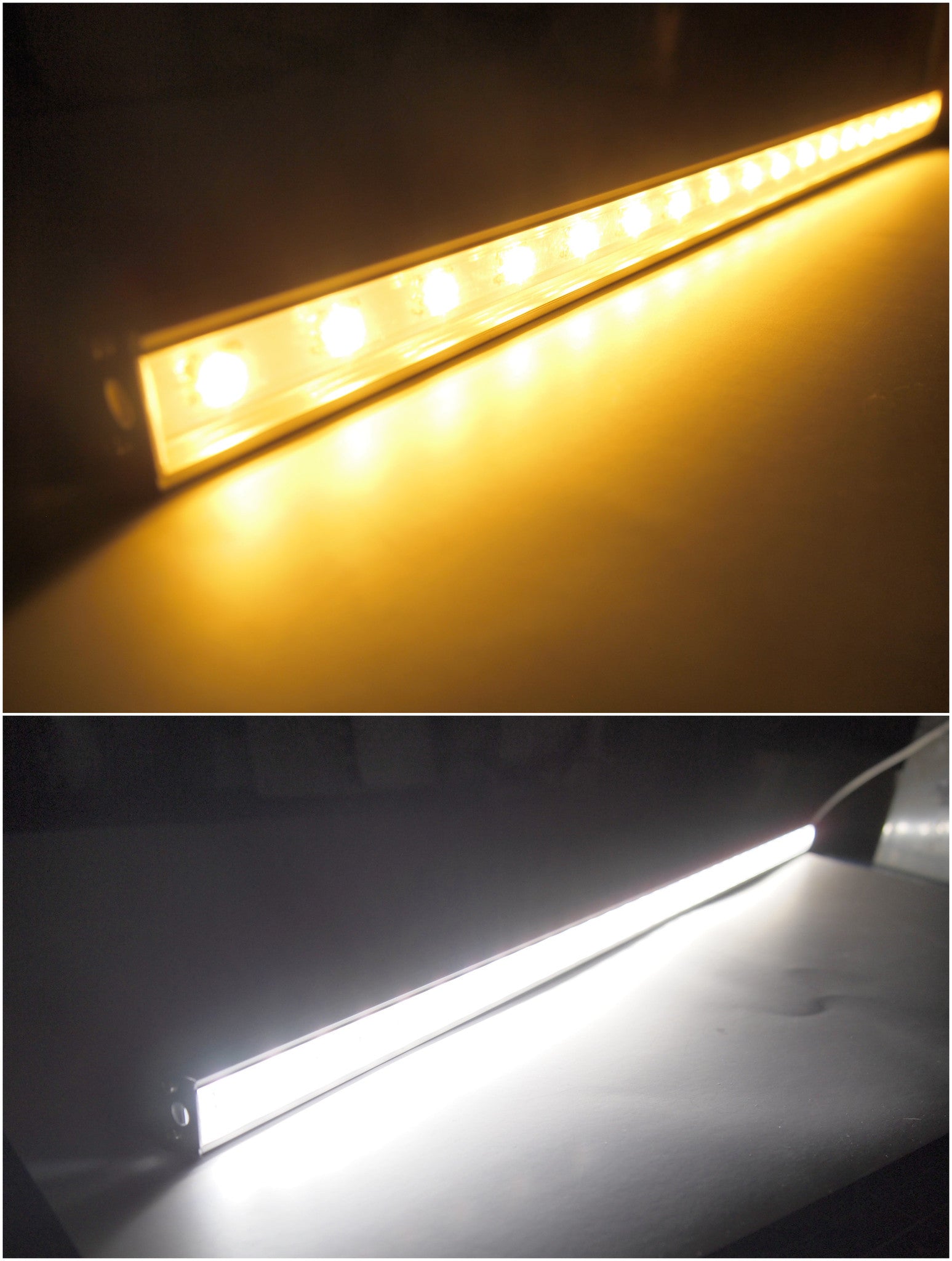 12 LED Rigid 4W Light Hard Bar Aluminum Strip 12V-24V 5050 LED Bright, Warm White