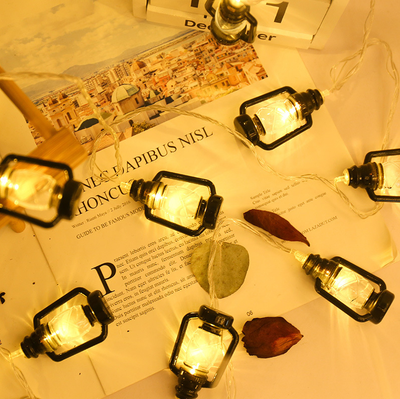 Mini Floating Oil Lantern USB String Light Rope Hanging Oil Lamp