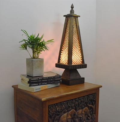 Thailand Style Pagoda Desk Lamp | Relaxing Buddhist SE Asian Theme Table Light