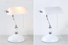 White Silver Vintage Bankers Desk Lamp | Bank Table Light