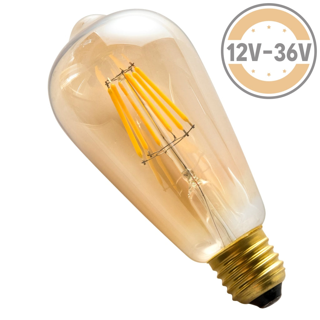 Ampoules effet vintage H11 55W 12V jaunes 2700K look ancien