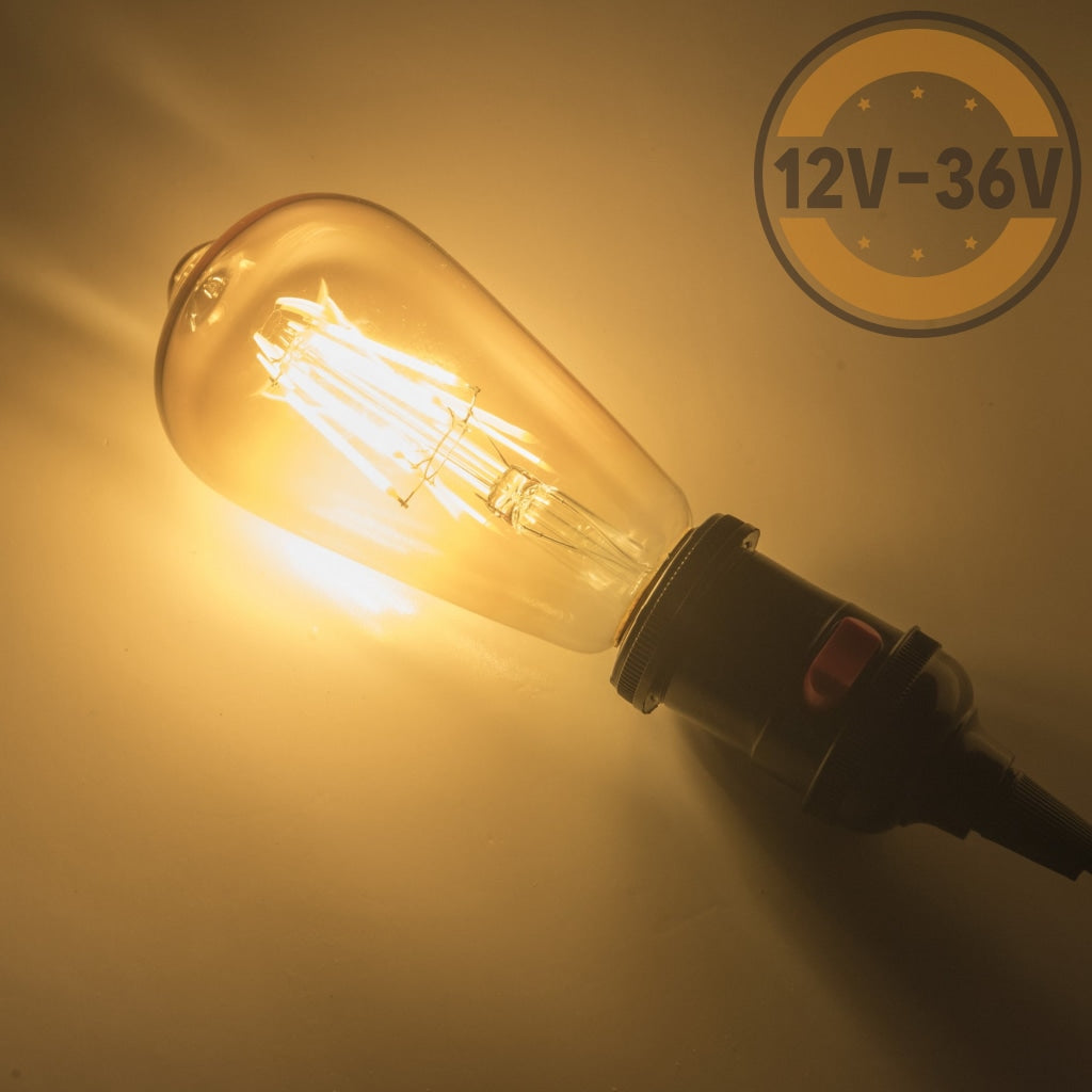 Ampoules effet vintage H11 55W 12V jaunes 2700K look ancien