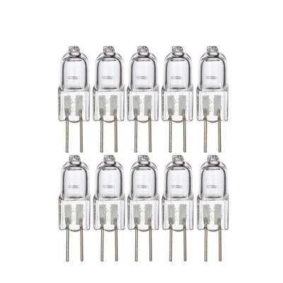 G4 10W 6V DC Halogen Light Bulb JC 6 Volt Capsule Lamp 2 Pin Fitting I 10 Pack