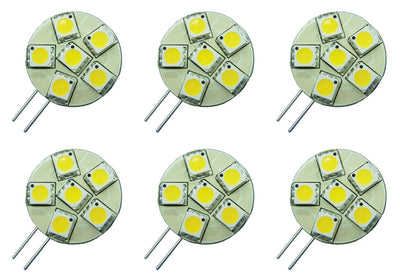 G4 JC 12V-24V 1.2W 6x 5050 cluster LED light bulb 2 pin lamp Landscape Lighting Side Pin