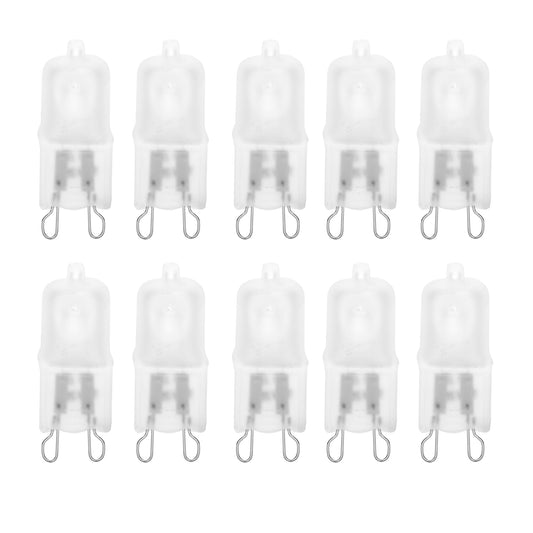 G9 Halogen Frosted Housing Light Bulb 25W 40W 75W JCD 2 Looped Pin I 10 Pack