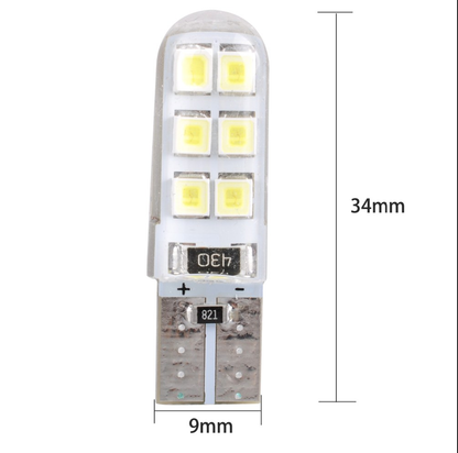T10 2835 Chipset DC 12V Wedge LED Light Bulb 168 194 Replacement 2.4W