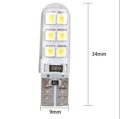 T10 2835 Chipset DC 12V Wedge LED Light Bulb 168 194 Replacement 2.4W