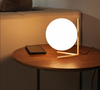 Simplistic Moon Orb Desk Side Table Lamp I Floating Sphere Style 8"