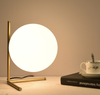 Simplistic Glass Orb Desk Bed Side Table Lamp I Floating Ball Style 12"