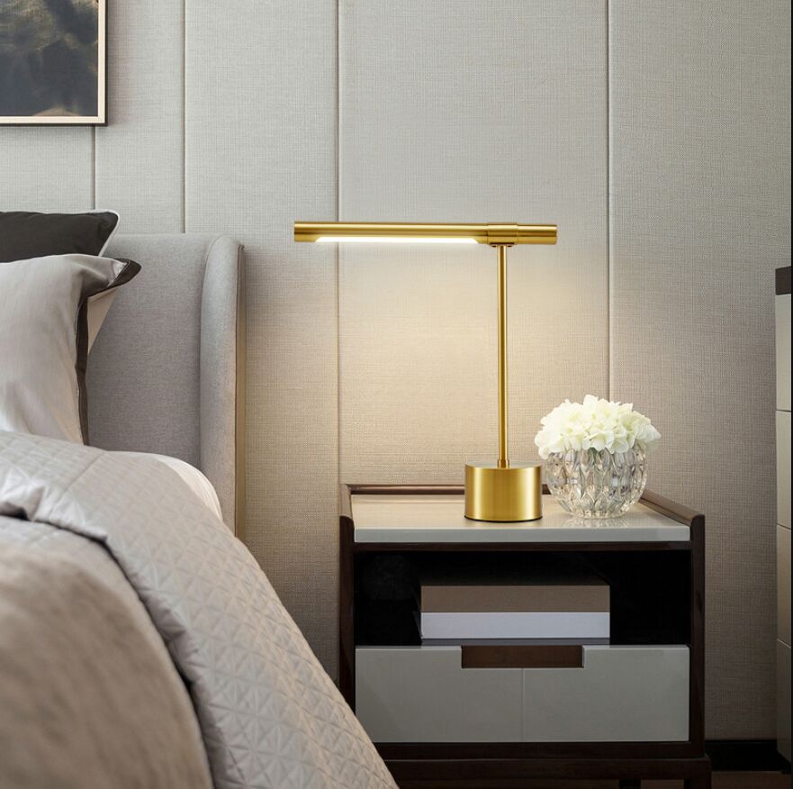 Modern Gold Bankers Desk Lamp LED Table Light I Styling Designer Office Homes