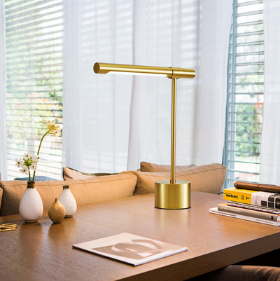 Modern Gold Bankers Desk Lamp LED Table Light I Styling Designer Office Homes
