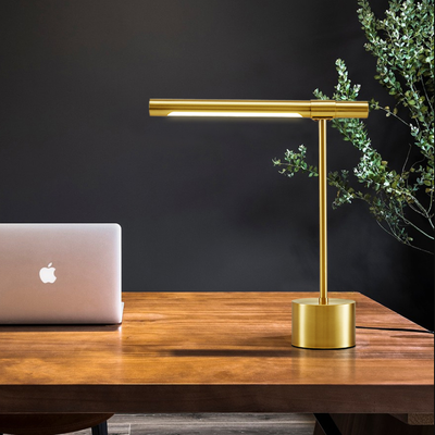 Modern Gold Bankers Desk Lamp LED Table Light I Styling Designer Office Homes