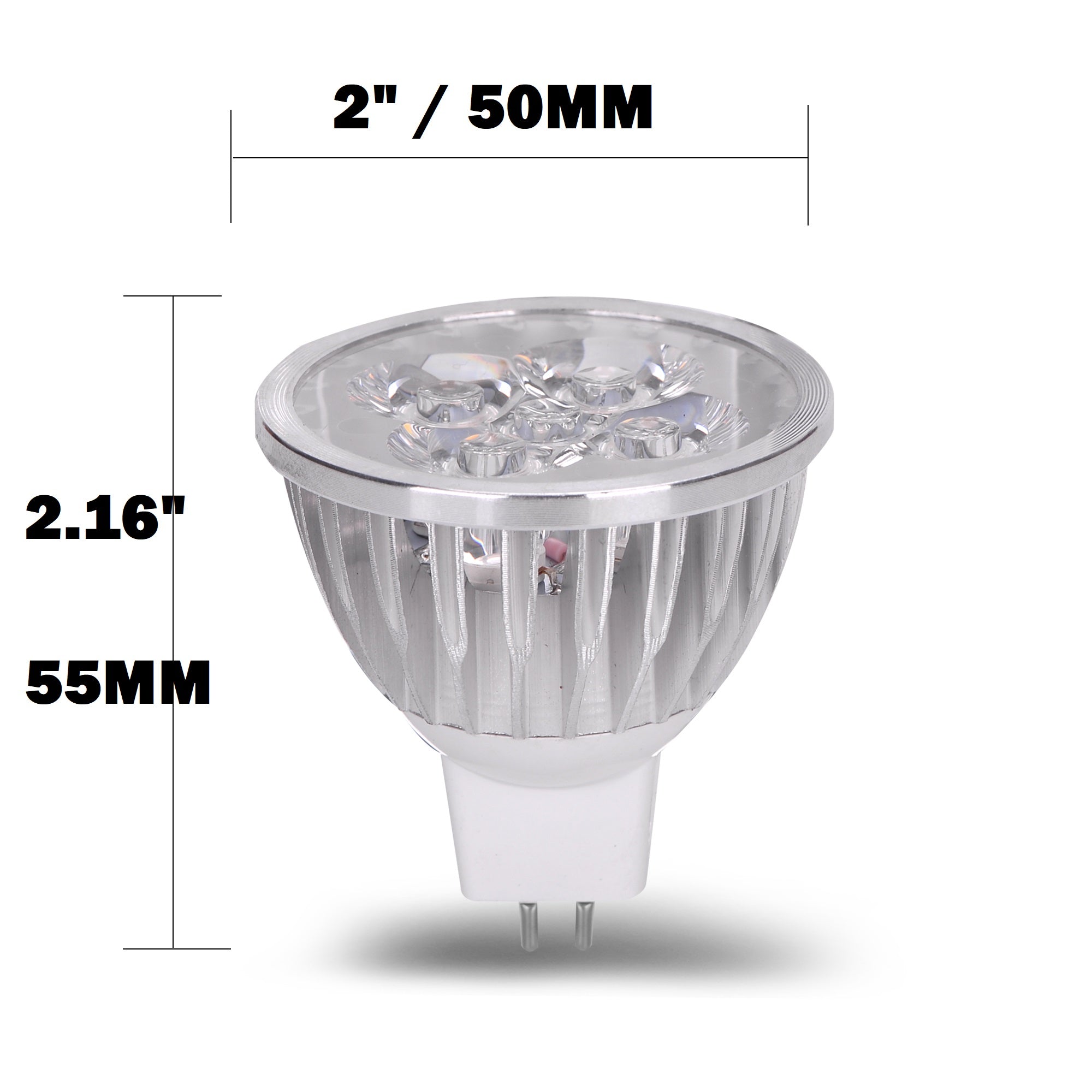 Distraktion Stærk vind knap AC/DC 12 Volt 4 Watt LED Light Spot Bulb MR16 GU5.3 Bi Pin Track Lamp -  12VMonster Lighting