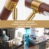 LED Wood Brass Elegant Desk Table Light - Bedroom Study Banker Adjustable Lamp