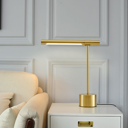 Modern Gold Bankers Desk Lamp LED Table Light I Styling Designer Office Homes